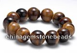 CTB14 8 inches 16mm round yellow tiger eye stretch bracelet