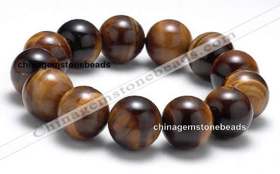 CTB14 8 inches 16mm round yellow tiger eye stretch bracelet