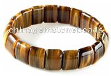 CTB16 10*14mm rectangle yellow tiger eye stretch bracelet