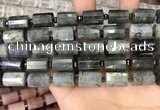 CTB209 15.5 inches 10*15mm faceted tube labradorite beads