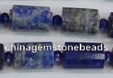 CTB210 15.5 inches 13*18mm faceted tube lapis lazuli gemstone beads