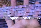 CTB252 15.5 inches 7*8mm - 7*11mm tube natural morganite beads
