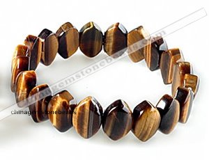 CTB28 7.5 inches 5*10*15mm oval tiger eye stretch bracelet