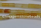 CTB301 15.5 inches 4*6mm tube yellow jade beads wholesale