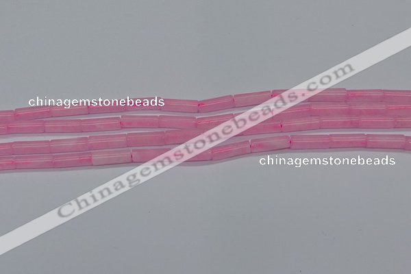 CTB311 15.5 inches 4*13mm tube rose quartz beads wholesale