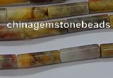 CTB316 15.5 inches 4*13mm tube crazy lace agate beads wholesale