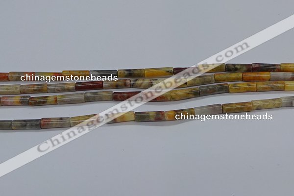 CTB316 15.5 inches 4*13mm tube crazy lace agate beads wholesale