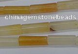 CTB321 15.5 inches 4*13mm tube yellow jade beads wholesale