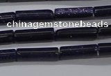 CTB329 15.5 inches 4*13mm tube blue goldstone beads wholesale