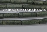 CTB337 15.5 inches 4*13mm tube green lace stone beads wholesale