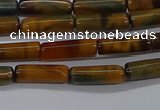 CTB352 15.5 inches 4*13mm tube tiger eye beads wholesale