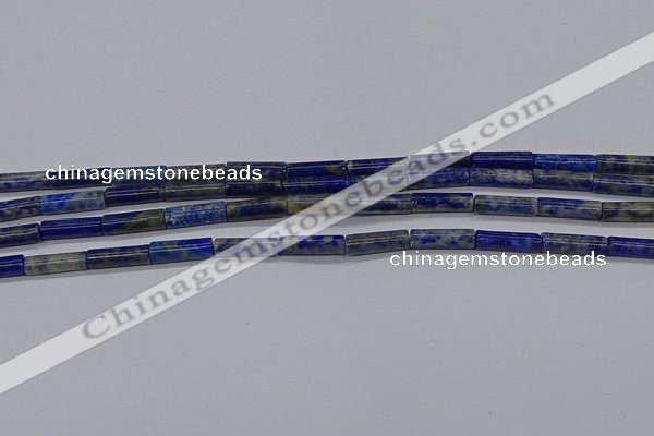 CTB356 15.5 inches 4*13mm tube lapis lazuli beads wholesale