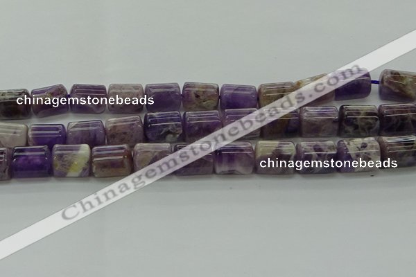 CTB502 15.5 inches 10*13mm triangle dogtooth amethyst beads wholesale