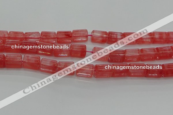 CTB508 15.5 inches 10*13mm triangle cherry quartz beads wholesale