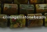 CTB530 15.5 inches 10*13mm triangle rhyolite beads wholesale