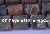 CTB568 15.5 inches 10*13mm triangle matte rhyolite beads