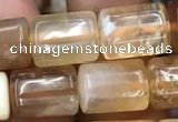 CTB606 15.5 inches 10*12mm - 10*13mm tube yellow opal gemstone beads