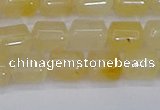 CTB701 15.5 inches 6*8mm tube yellow jade beads wholesale