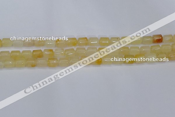 CTB701 15.5 inches 6*8mm tube yellow jade beads wholesale