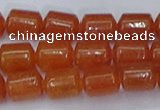 CTB704 15.5 inches 6*8mm tube red aventurine beads wholesale