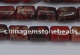 CTB710 15.5 inches 6*8mm tube poppy jasper beads wholesale