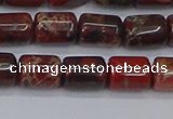 CTB710 15.5 inches 6*8mm tube poppy jasper beads wholesale