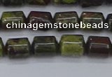 CTB713 15.5 inches 6*8mm tube dragon blood jasper beads wholesale