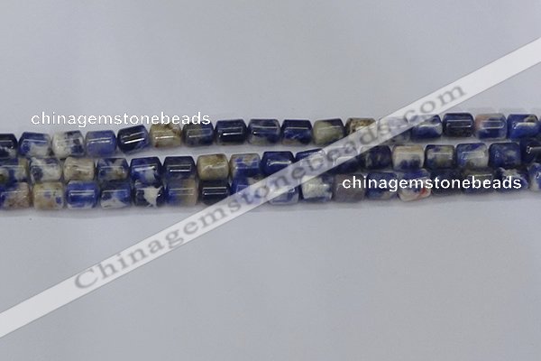 CTB715 15.5 inches 6*8mm tube white lace sodalite beads wholesale