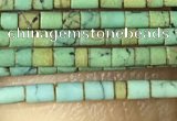 CTB802 15.5 inches 1mm tube turquoise beads wholesale