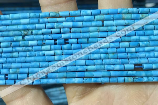 CTB806 15.5 inches 2*4mm tube turquoise beads wholesale