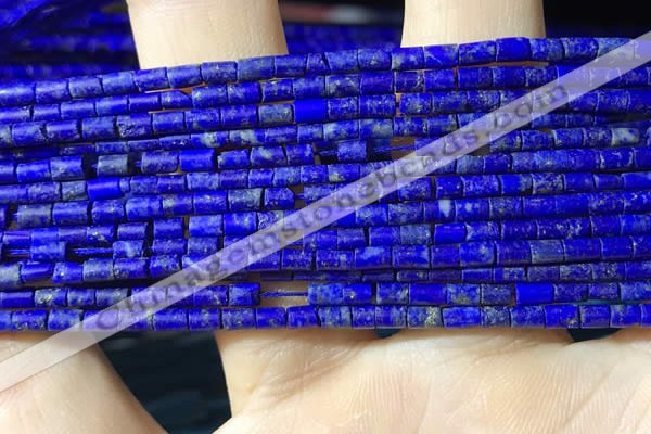 CTB807 15.5 inches 2*4mm tube lapis lazuli beads wholesale
