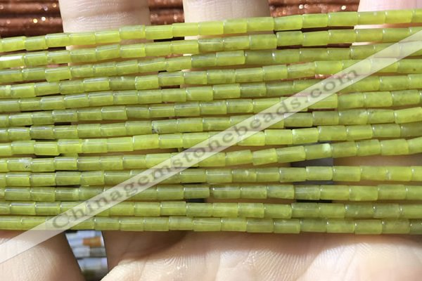 CTB814 15.5 inches 2*4mm tube korean jade beads wholesale