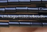 CTB819 15.5 inches 2*4mm tube black agate beads wholesale