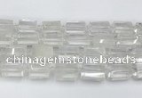 CTB875 13*25mm - 14*19mm faceted tube yellow white crystal beads