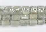 CTB876 13*25mm - 14*19mm faceted tube moonstone beads