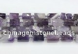 CTB877 13*25mm - 14*19mm faceted tube amethyst beads