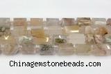 CTB884 13*25mm - 14*19mm faceted tube sakura agate beads