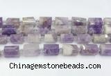 CTB887 15.5 inches 13*25mm - 14*19mm faceted tube lavender amethyst beads