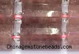 CTB904 15 inches 10*16mm faceted tube strawberry quartz beads