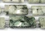 CTB924 13*25mm - 15*28mm faceted flat tube jade beads