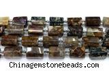 CTB953 15 inches 13*25mm - 14*19mm faceted tube pietersite beads