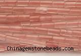 CTB968 15 inches 2*4mm tube cherry quartz beads