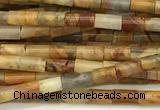 CTB975 15 inches 2*4mm tube crazy lace agate beads