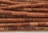 CTB989 15 inches 2*4mm tube goldstone beads