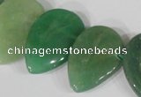 CTD04 Top drilled 22*30mm flat teardrop green aventurine beads