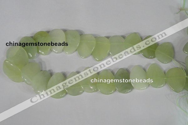 CTD05 Top drilled 22*30mm flat teardrop New jade beads