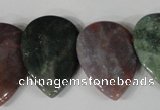 CTD07 Top drilled 22*30mm flat teardrop Indian agate beads