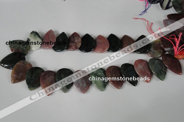 CTD07 Top drilled 22*30mm flat teardrop Indian agate beads