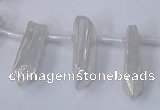 CTD1135 Top drilled 6*20mm - 8*25mm nuggets plated quartz beads