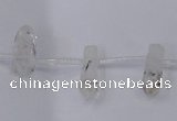 CTD1137 Top drilled 6*15mm - 8*20mm nuggets white crystal beads